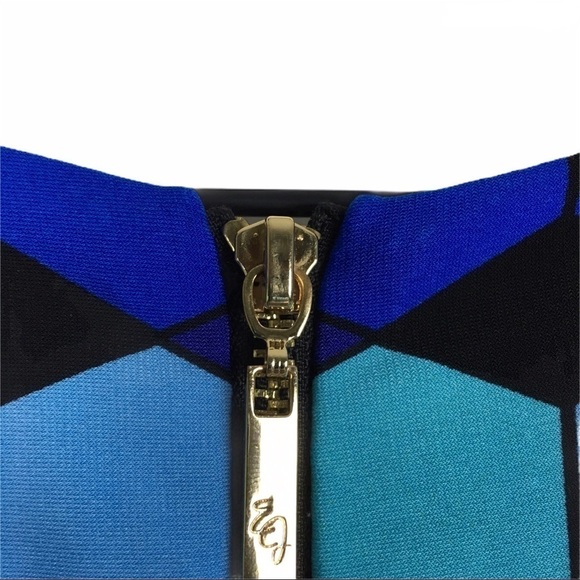 ELIZA J Shift Dress Retro Mod Geo Elbow Length Sleeves Wedding Guest Attire 10 - Picture 11 of 13